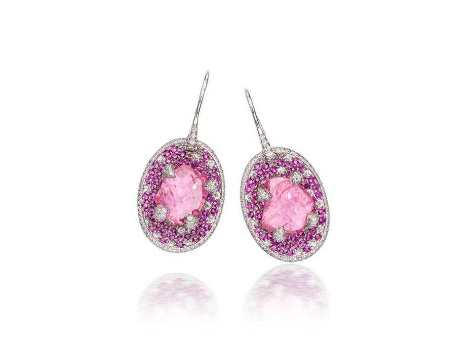 Pink Earrings - Morganite Earrings - Hammerman Jewels - High End Jewelry