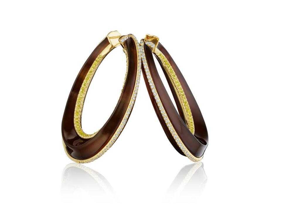 brown-hoops-agate-hoops-with-diamond-high-end-jewelry-luxury-jewelry-hammerman-jewels-nyc