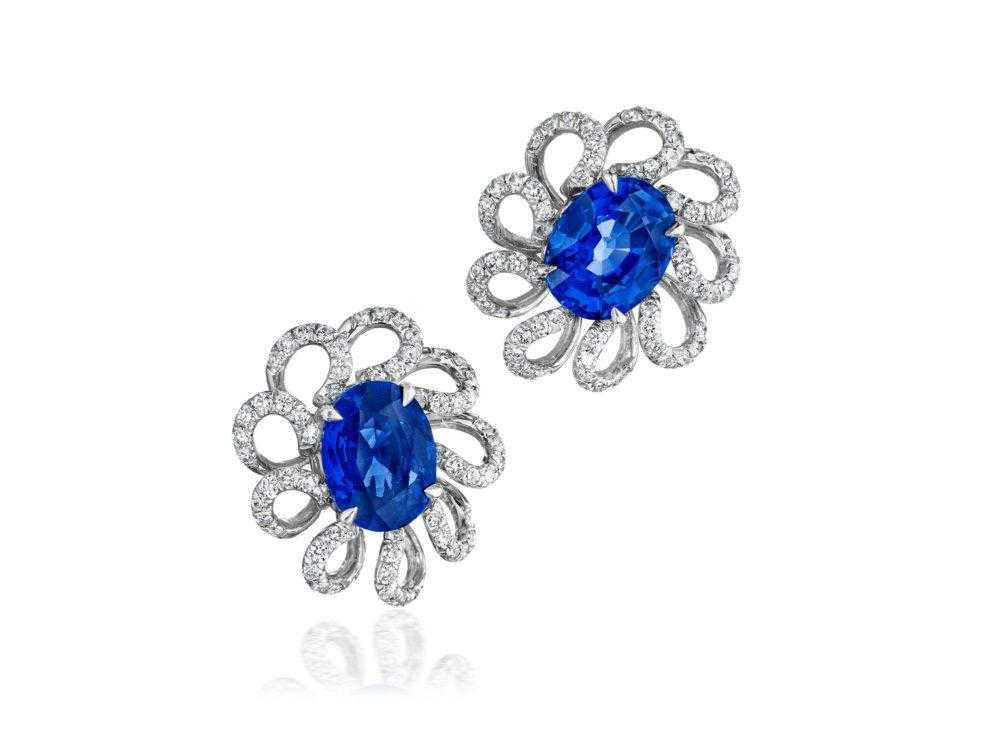 ceylon-sapphire-diamond-flower-earrings-high-end-jewelry-luxury-jewelry-hammerman-jewels