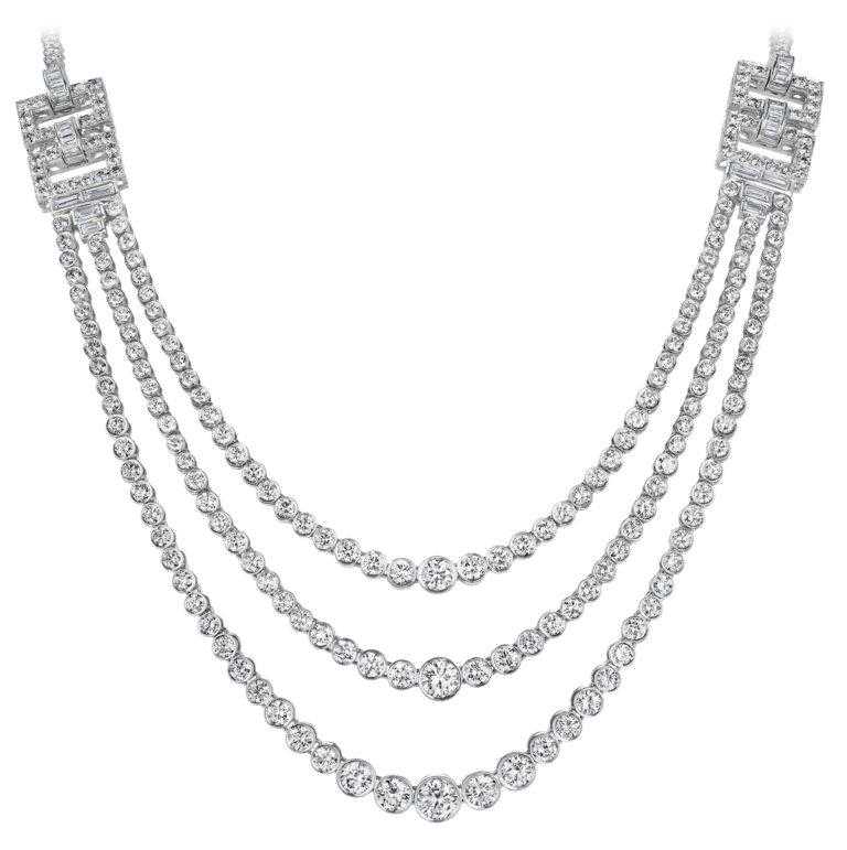 LAYERED DIAMOND NECKLACE - Hammerman Jewels