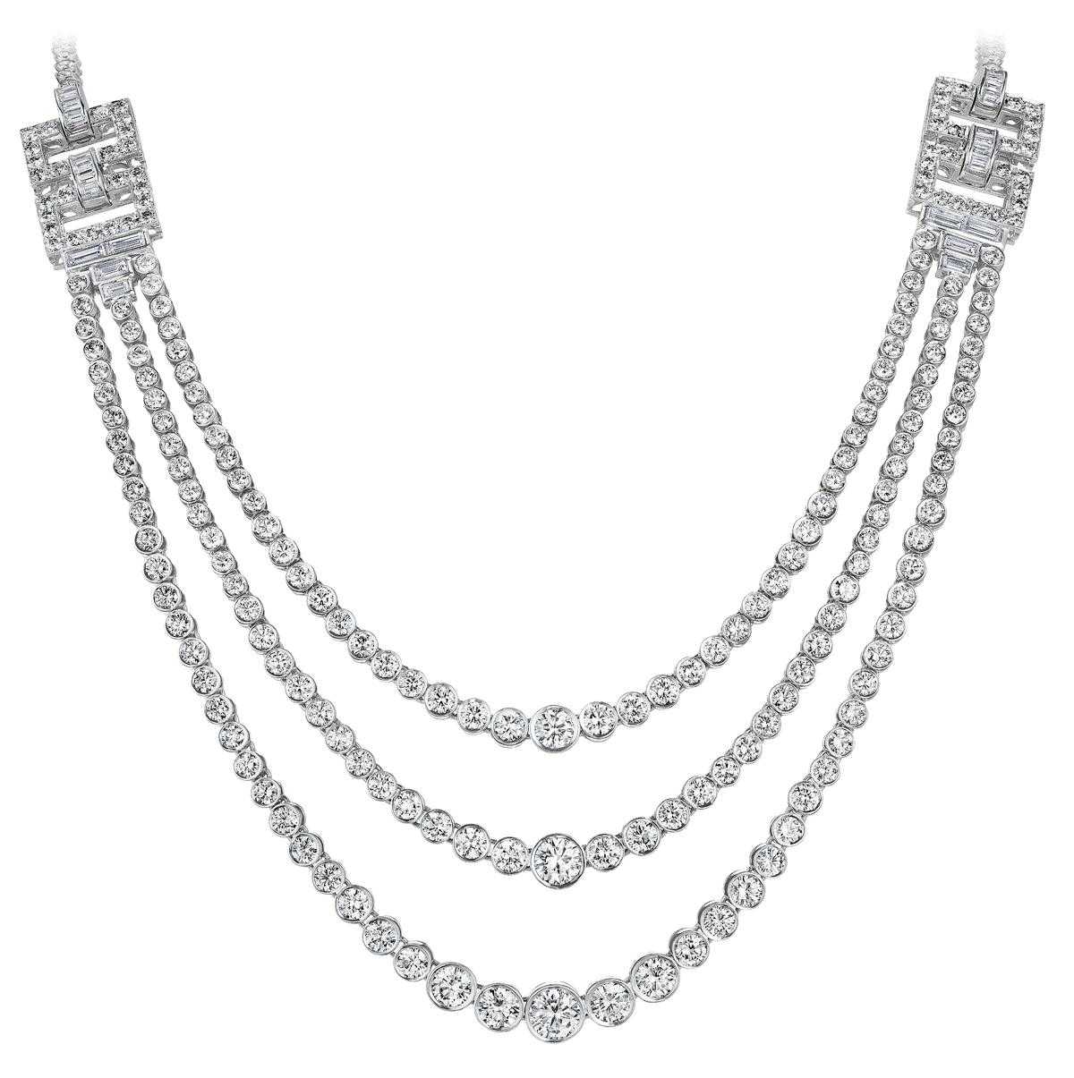 Share 75+ stacked diamond necklace - POPPY