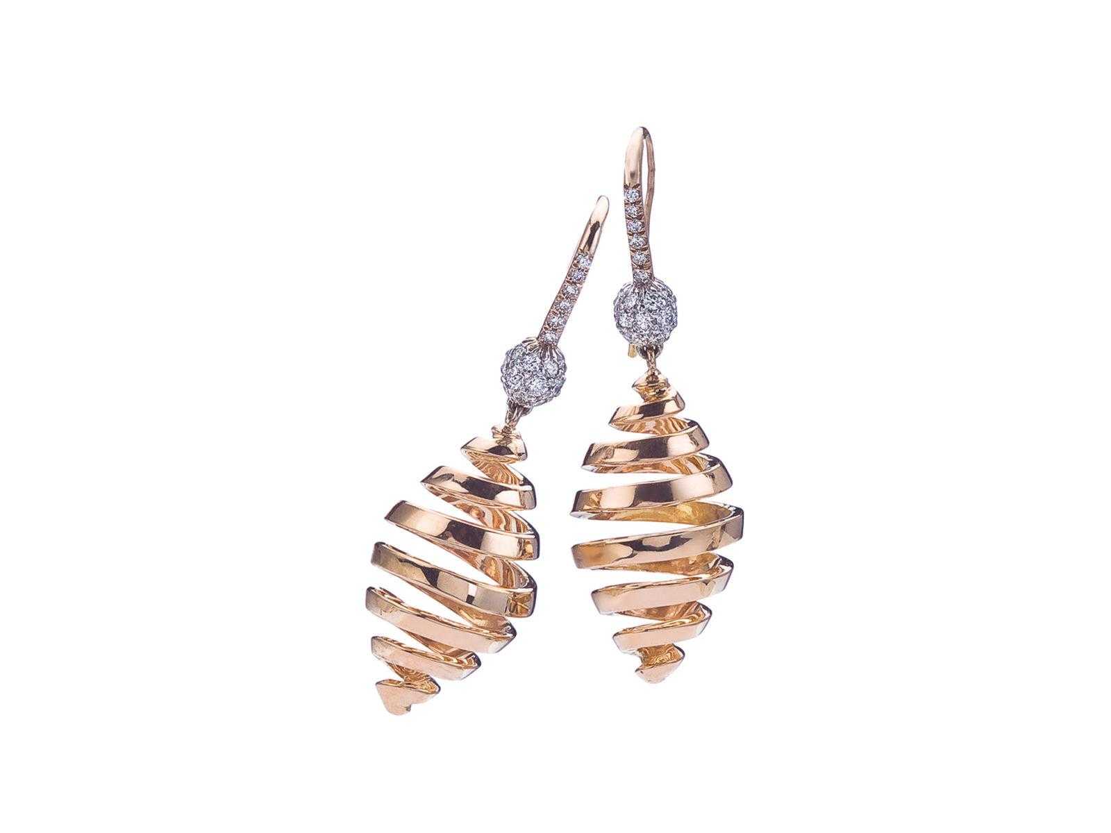 DIAMOND SWIRL EARRINGS - Hammerman Jewels