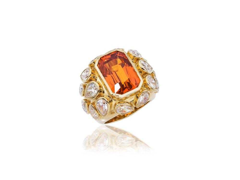 orange-sapphire-diamond-ring-high-end-jewelry-luxury-jewelry-hammerman-jewels-nyc
