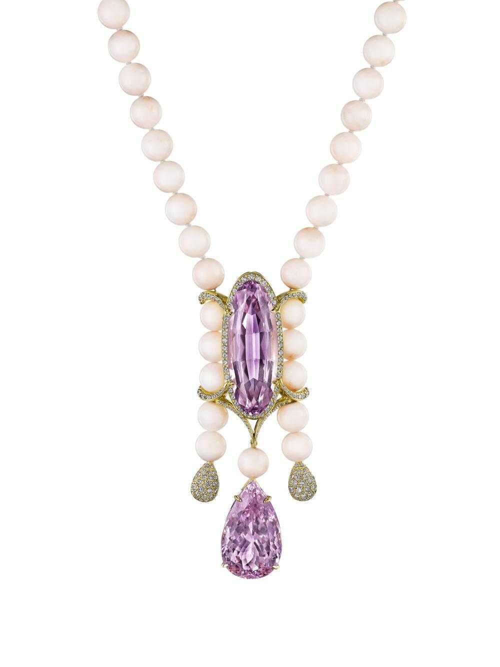 one-of-a-kind-kunzite-coral-necklace-high-end-jewelry-luxury-jewelry-hammerman-jewels