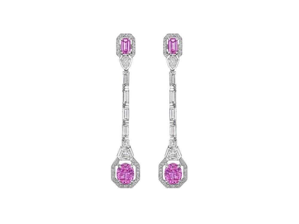 pink-sapphire-diamond-deco-earrings-high-end-jewelry-luxury-jewelry-hammerman-jewels