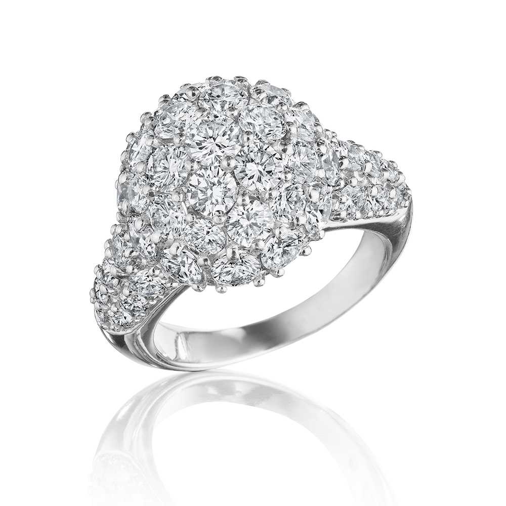 14K Gold Flexible Diamond Chain Ring – Van Der Hout Jewelry