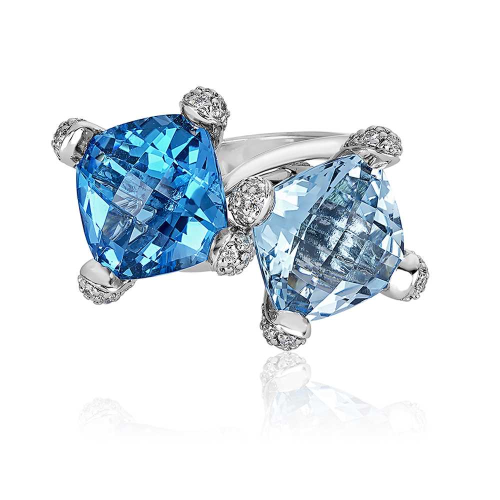 Buy Sky Blue Topaz Ring In Sterling Silver, Three Stone Ring For Women,  Silver Ring 3.10 ctw (Size 9.0) at ShopLC.